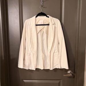 Light Cream Women's Linen type Blazer Jacket